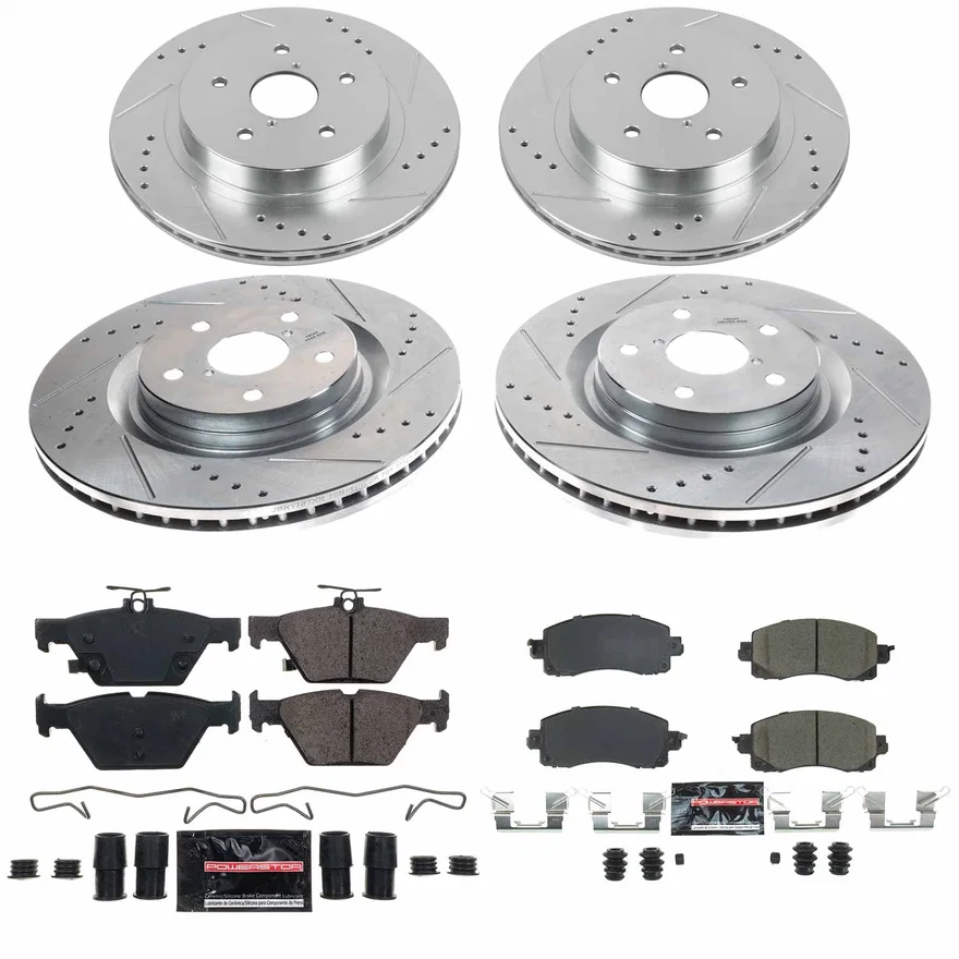 Front and Rear Z23 EVOLUTION BRAKE KIT for Subaru WRX