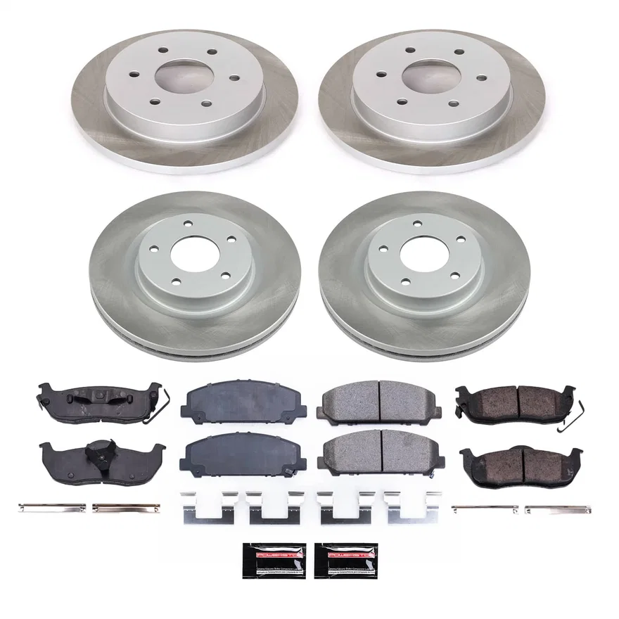 Front and Rear SEMI-COATED ROTOR KIT