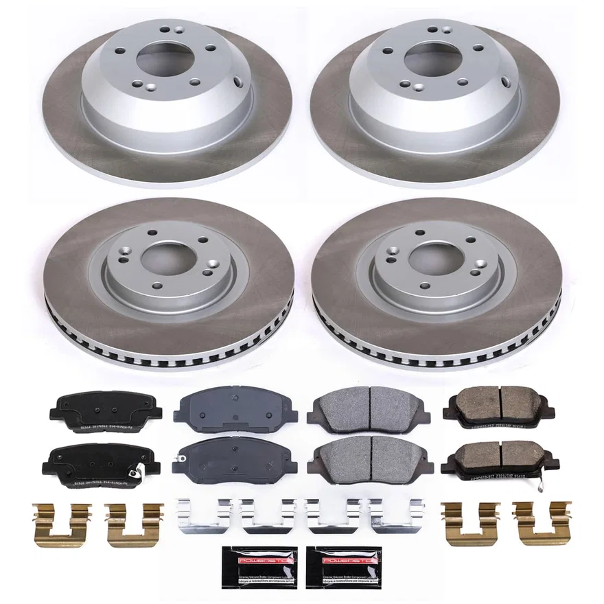 Front and Rear SEMI-COATED ROTOR KIT for Hyundai Santa Fe XL