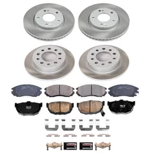 Front and Rear SEMI-COATED ROTOR KIT for Hyundai Tiburon image 1
