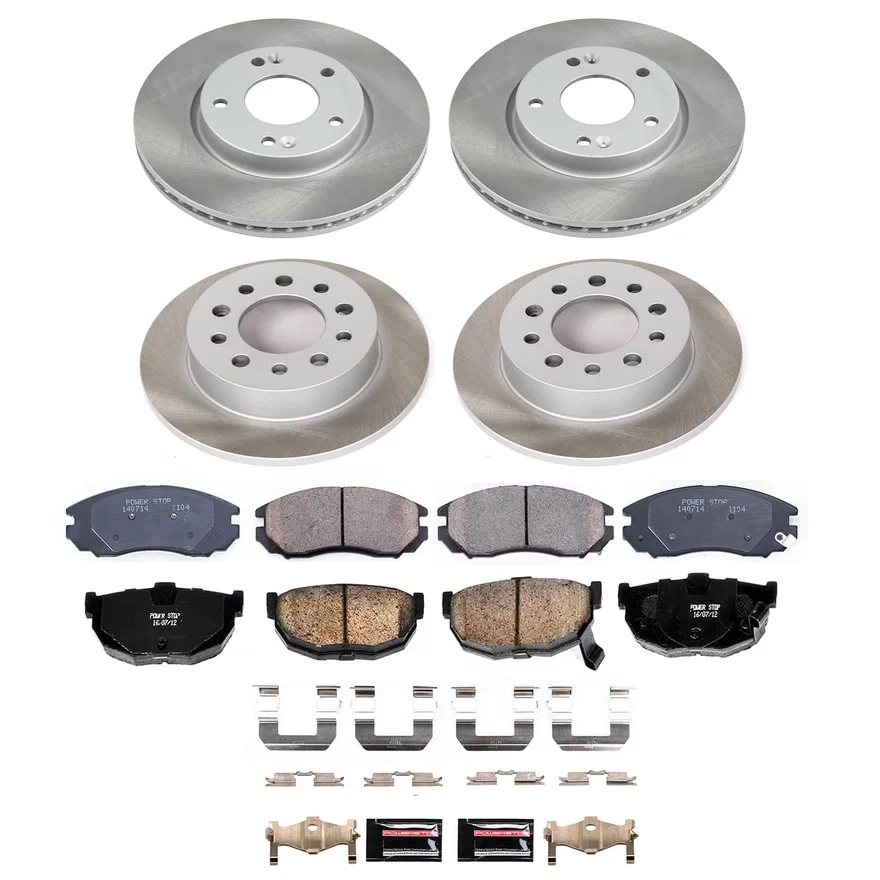 Front and Rear SEMI-COATED ROTOR KIT for Hyundai Tiburon