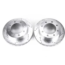Front DRILLEDSLOTTED ROTOR PAIR for Ford image 2