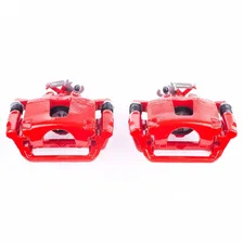 Rear RED CALIPER PAIR W/BRKT image 2