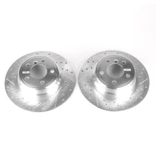 Rear DRILLEDSLOTTED ROTOR PAIR for BMW X5 image 2