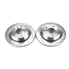 Rear DRILLEDSLOTTED ROTOR PAIR for BMW image 2