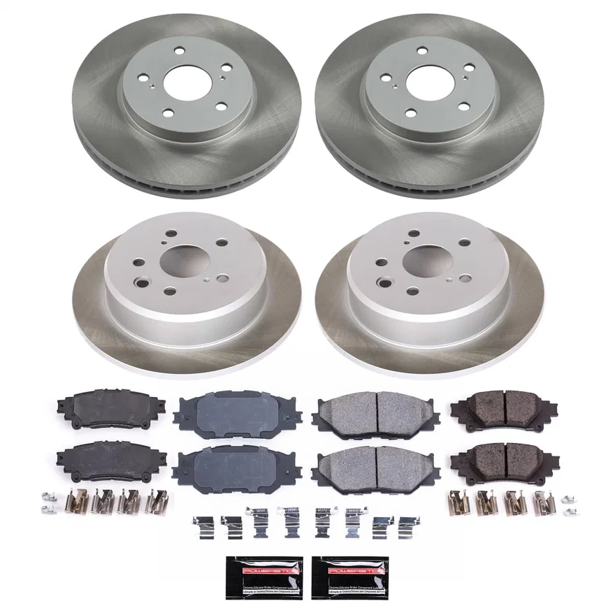 Front and Rear SEMI-COATED ROTOR KIT for Lexus IS250