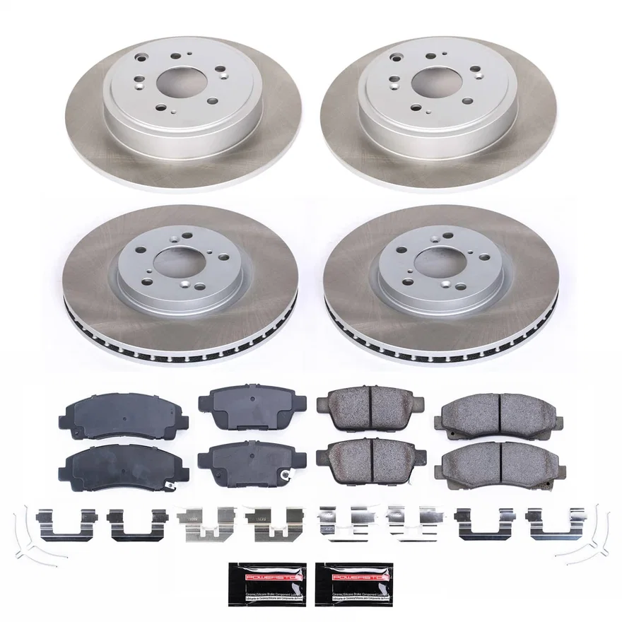 Front and Rear SEMI-COATED ROTOR KIT for Honda Ridgeline