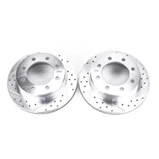 Rear DRILLEDSLOTTED ROTOR PAIR image 2