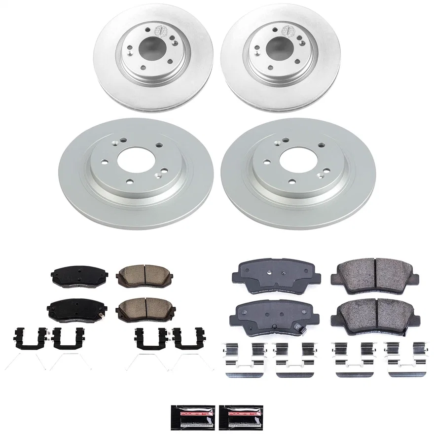 Front and Rear Z17 COATED BRAKE KIT for Hyundai Kona