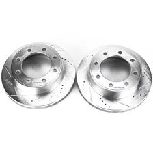 Front DRILLEDSLOTTED ROTOR PAIR for Ford image 2