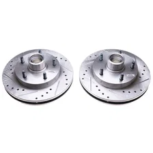 Front DRILLEDSLOTTED ROTOR PAIR for Dodge Ram 1500 image 2