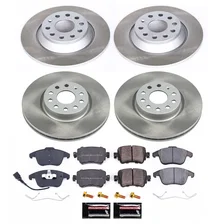 Front and Rear SEMI-COATED ROTOR KIT for Audi image 1