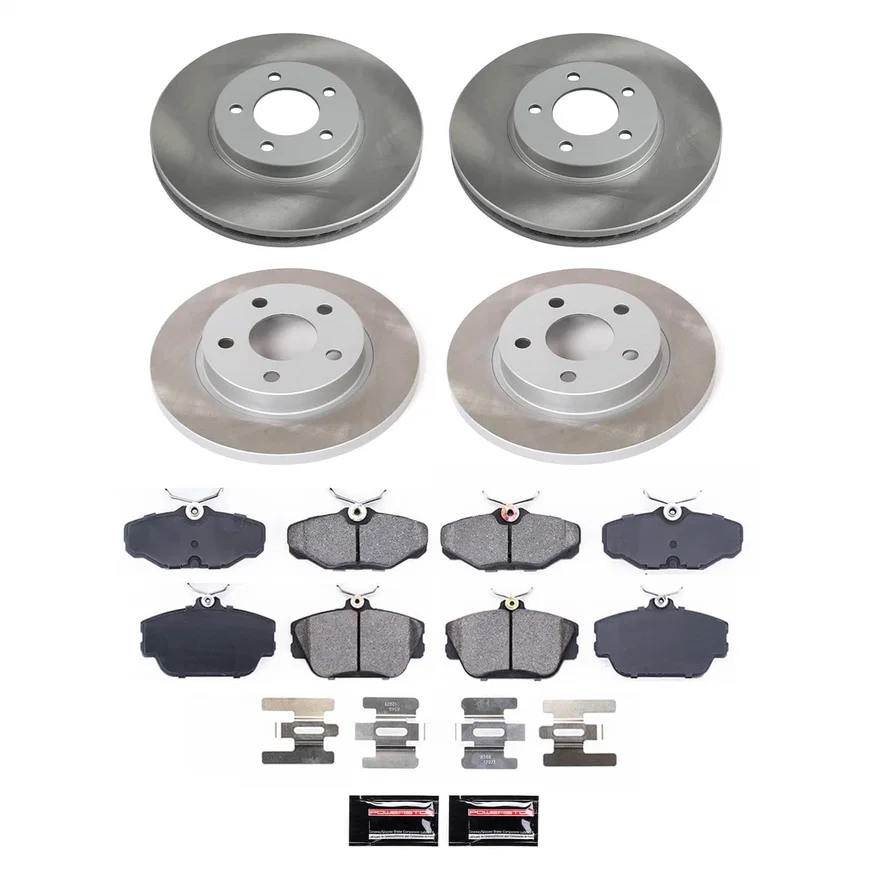 Front and Rear SEMI-COATED ROTOR KIT