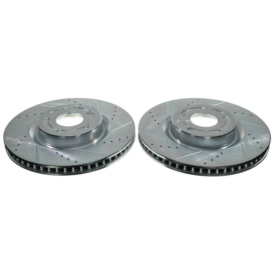Front DRILLEDSLOTTED ROTOR PAIR