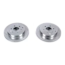 Rear DRILLEDSLOTTED ROTOR PAIR image 2