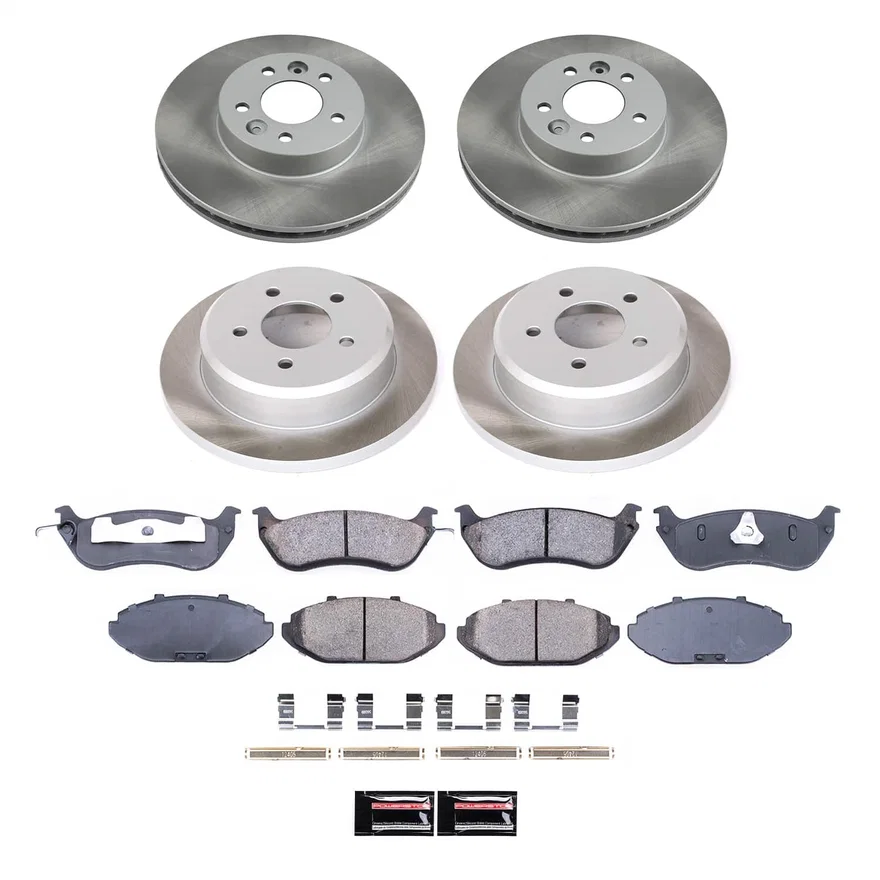Front and Rear SEMI-COATED ROTOR KIT