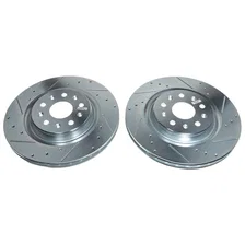 Rear DRILLEDSLOTTED ROTOR PAIR for Chevrolet Corvette image 2