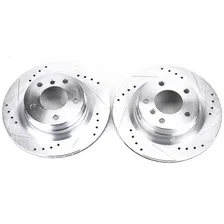 Rear DRILLEDSLOTTED ROTOR PAIR for BMW image 2