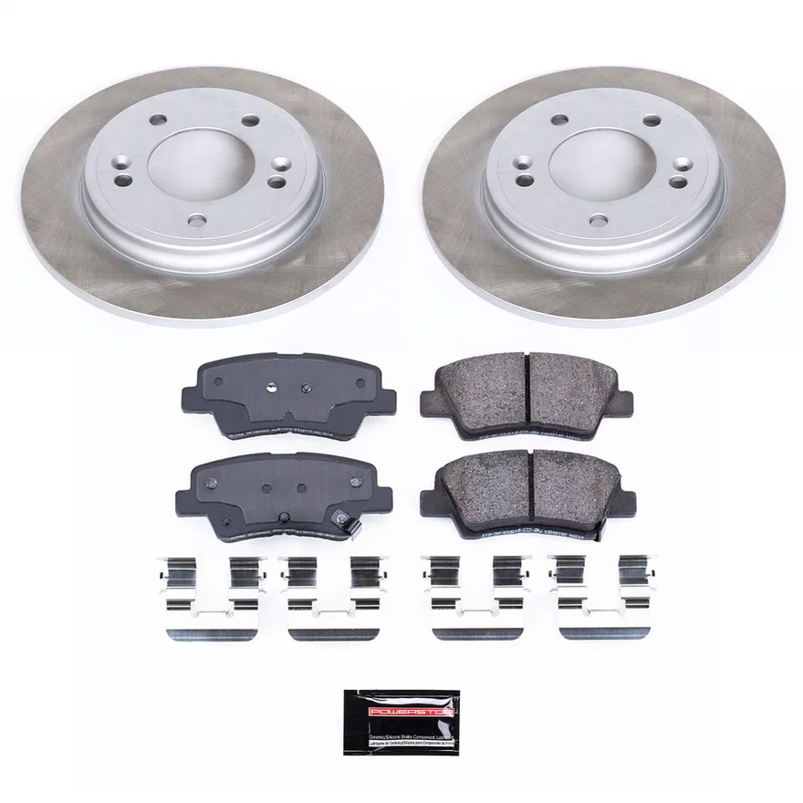 Rear SEMI-COATED ROTOR KIT for Kia Forte