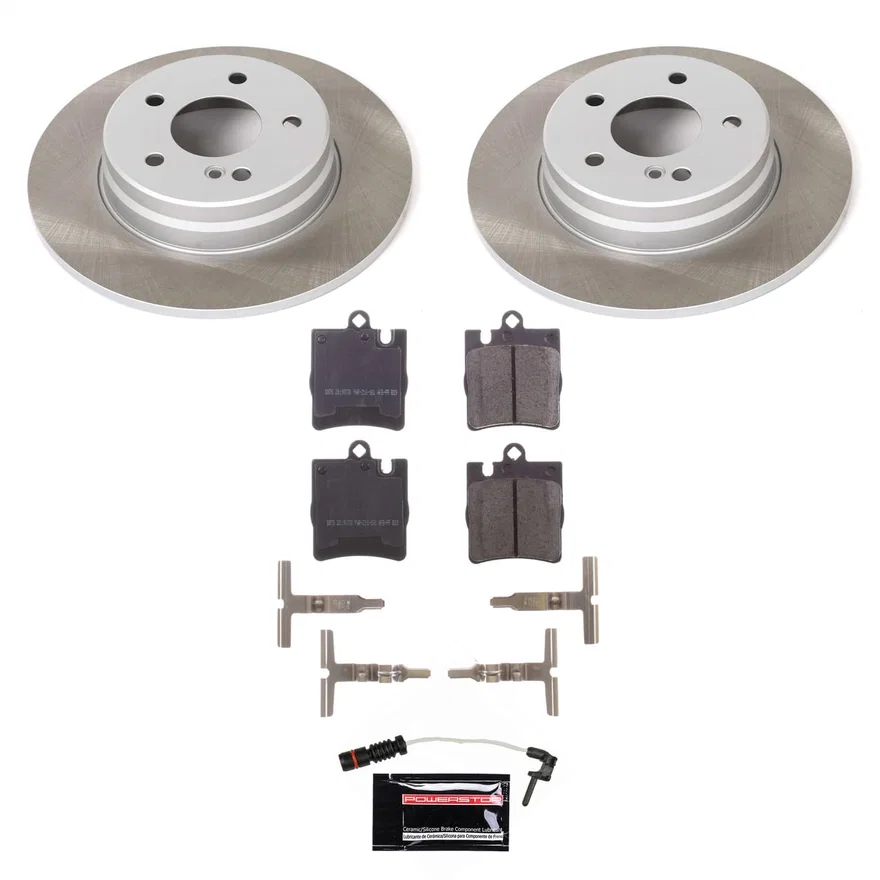 Rear SEMI-COATED ROTOR KIT for Mercedes-Benz CLK430