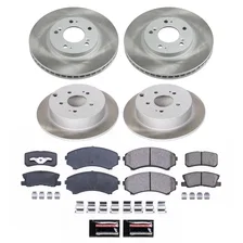 Front and Rear SEMI-COATED ROTOR KIT for Mitsubishi Endeavor image 1