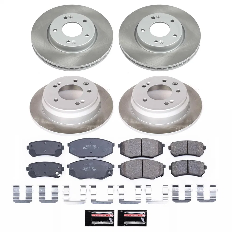 Front and Rear SEMI-COATED ROTOR KIT
