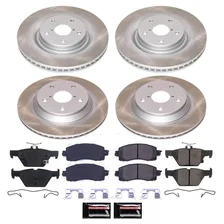 Front and Rear SEMI-COATED ROTOR KIT for Subaru Forester image 1