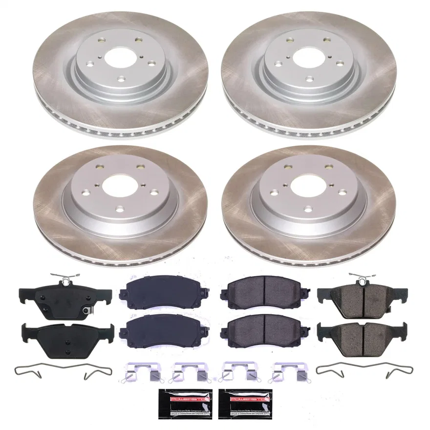 Front and Rear SEMI-COATED ROTOR KIT for Subaru Forester