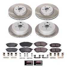 Front and Rear SEMI-COATED ROTOR KIT for Subaru image 1