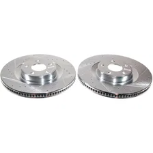 Front DRILLEDSLOTTED ROTOR PAIR for Ford Maverick image 2