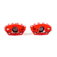 Rear RED CALIPER PAIR W/BRKT image 2