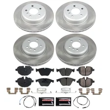 Front and Rear SEMI-COATED ROTOR KIT for BMW 535i xDrive image 1