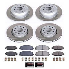 Front and Rear SEMI-COATED ROTOR KIT for Jeep Wrangler image 1