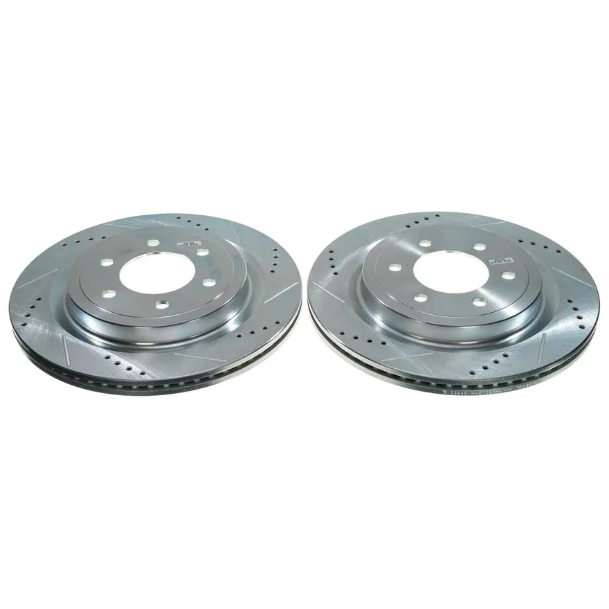 Rear DRILLEDSLOTTED ROTOR PAIR for Ford F-150