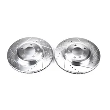 Front DRILLEDSLOTTED ROTOR PAIR for BMW image 2
