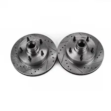 Front DRILLEDSLOTTED ROTOR PAIR for Ford image 2