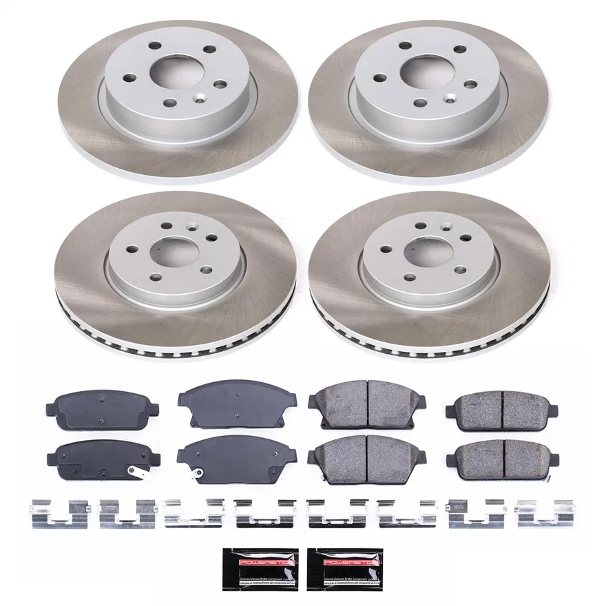 Front and Rear SEMI-COATED ROTOR KIT for Chevrolet Trax