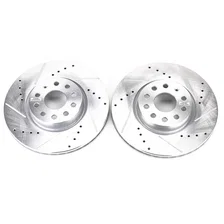 Front DRILLEDSLOTTED ROTOR PAIR image 2