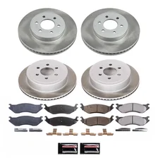 Front and Rear SEMI-COATED ROTOR KIT for Dodge Durango image 1