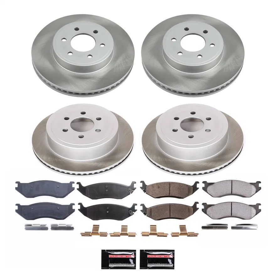 Front and Rear SEMI-COATED ROTOR KIT for Dodge Durango