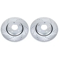 Front DRILLEDSLOTTED ROTOR PAIR for Mazda image 2