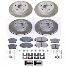 Front and Rear SEMI-COATED ROTOR KIT for Honda Civic image 1