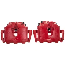 Rear RED CALIPER PAIR W/BRKT image 3