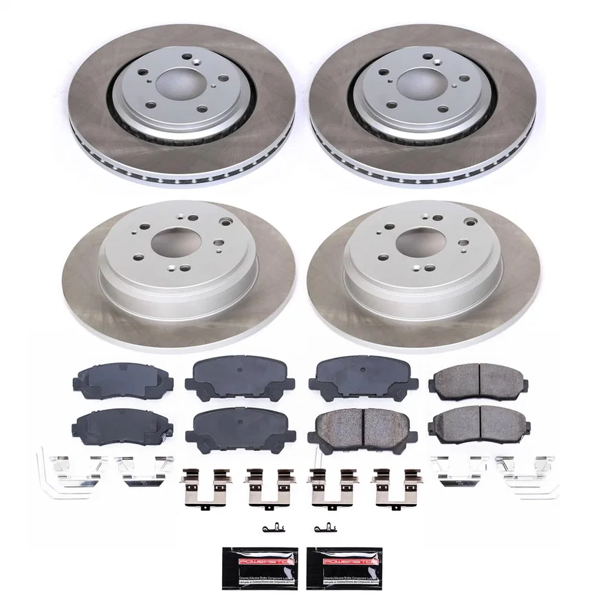 Front and Rear SEMI-COATED ROTOR KIT for Honda Odyssey