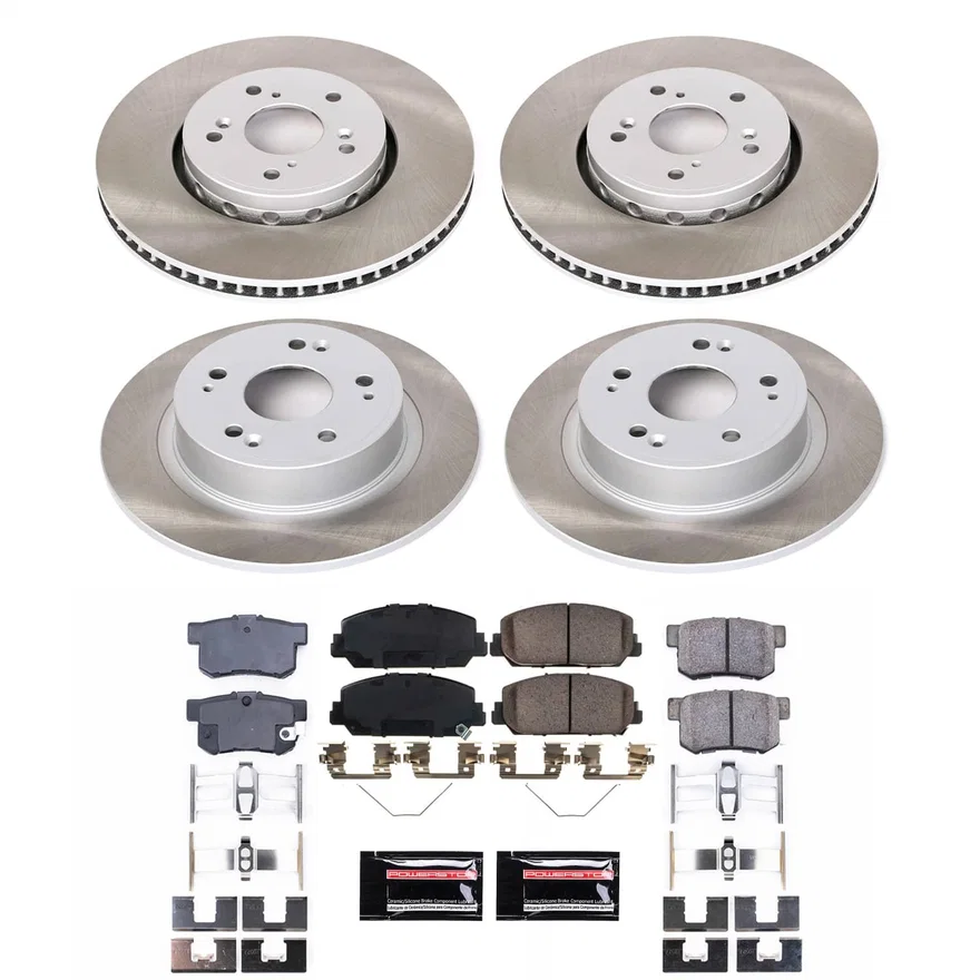 Front and Rear SEMI-COATED ROTOR KIT for Acura ILX