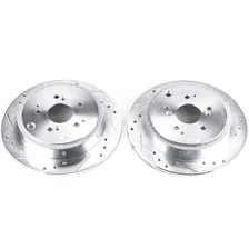 Rear DRILLEDSLOTTED ROTOR PAIR image 2