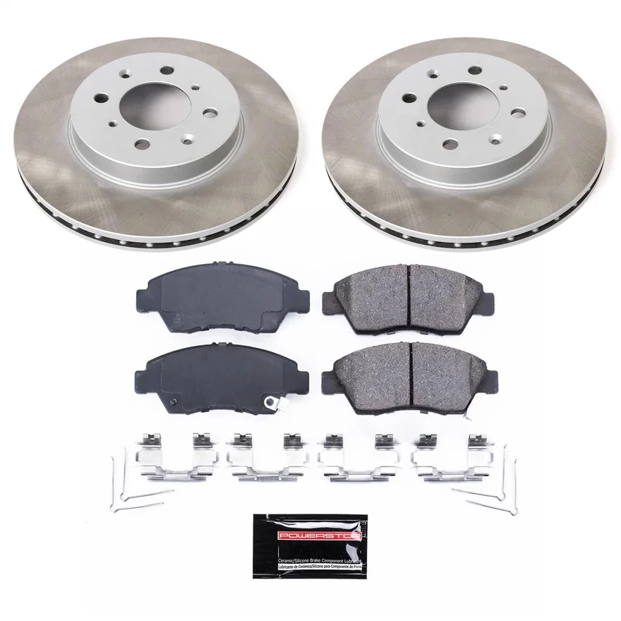 Front SEMI-COATED ROTOR KIT for Honda Civic