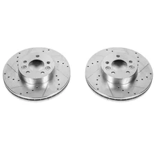 Front DRILLEDSLOTTED ROTOR PAIR image 2