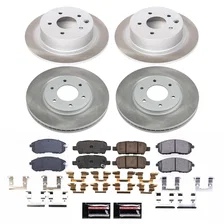 Front and Rear SEMI-COATED ROTOR KIT for Nissan Altima image 1