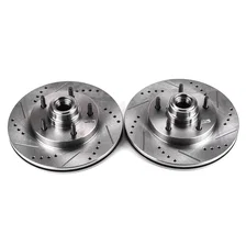 Front DRILLEDSLOTTED ROTOR PAIR for Ford F-150 image 2